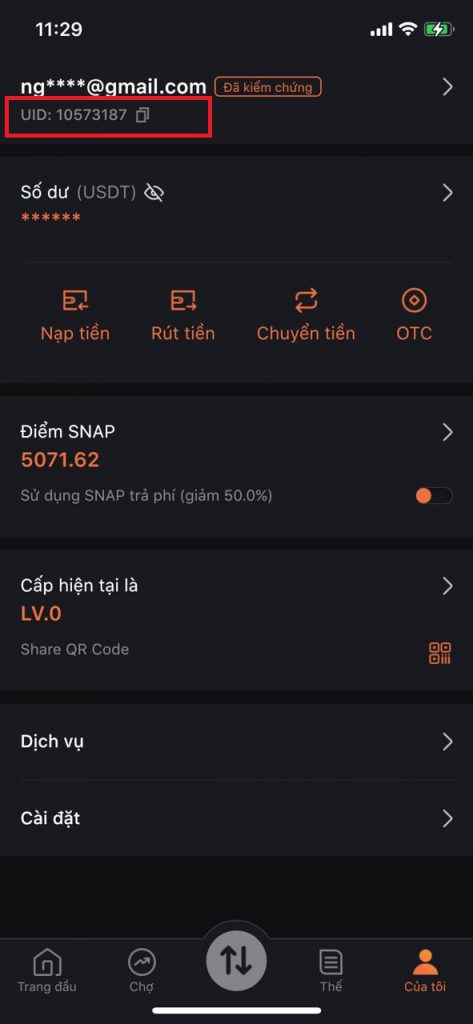 Hướng dẫn lấy UID snapex
