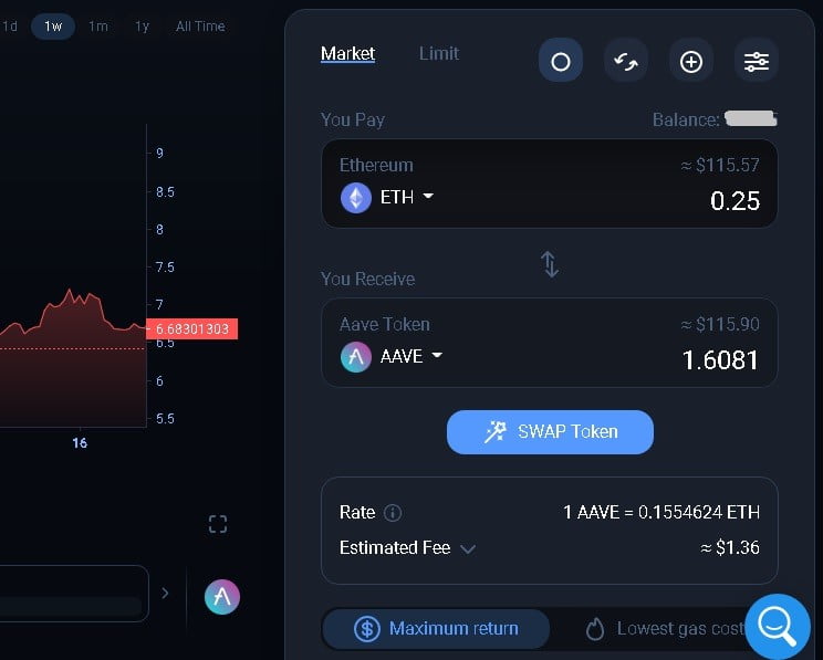 Hướng dẫn sử dụng 1inch Exchange