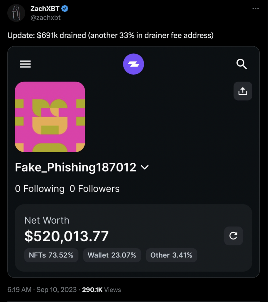 Twitter Vitalik Buterin bị hack, lừa đảo 690.000 USD 6 Screen Shot 2023 09 11 at 10.45.25