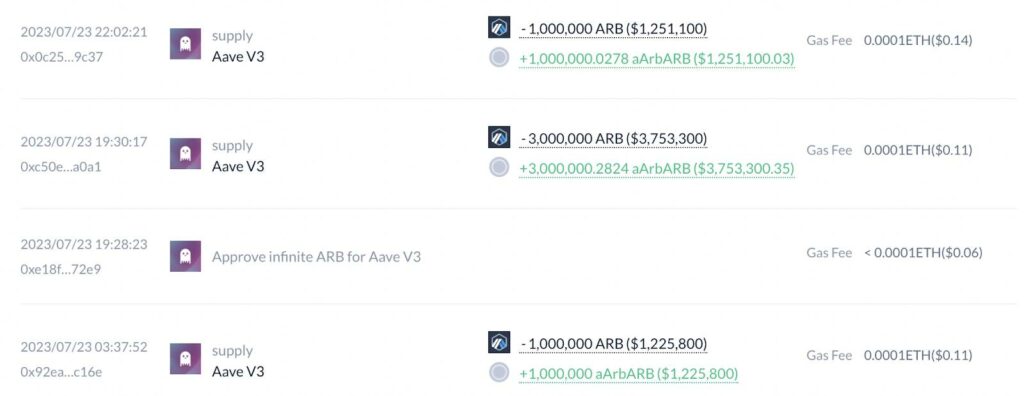 token ARB bi xa3