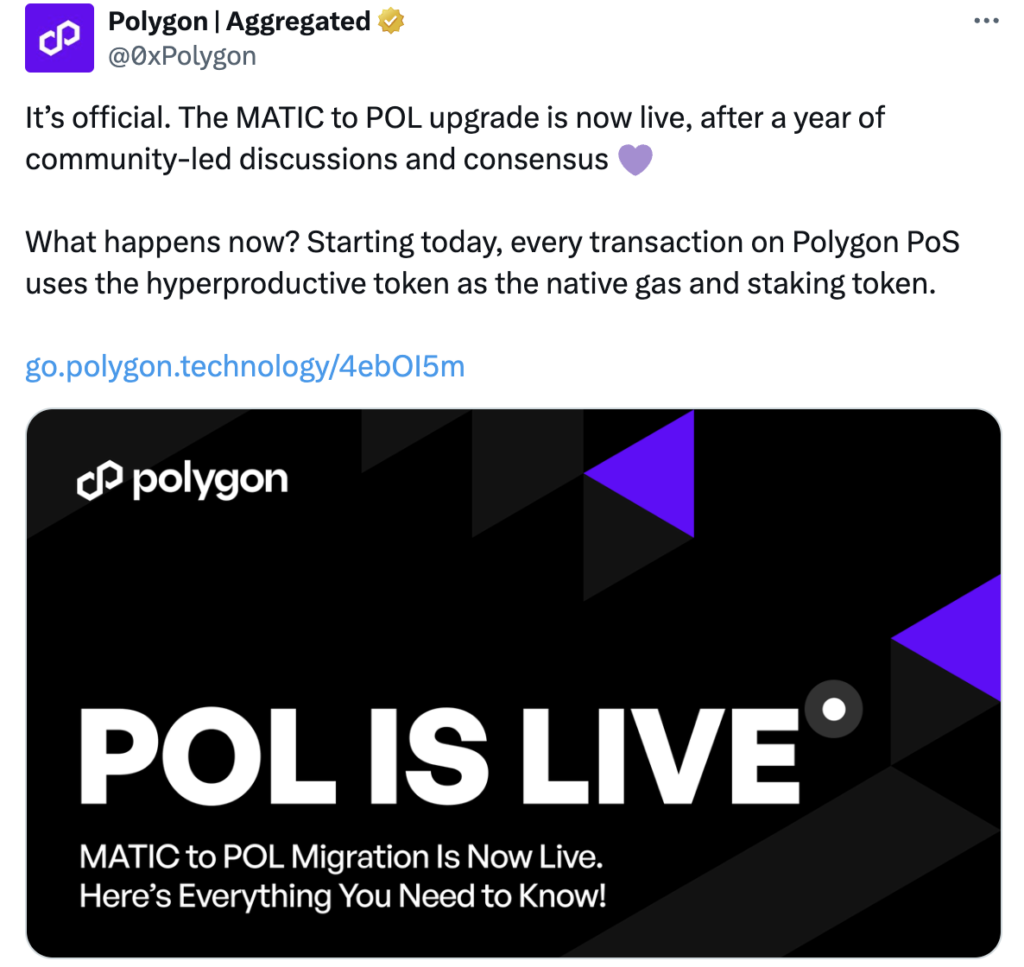 Polygon thông báo chính thức chuyển đổi MATIC thành POL 5 image 6