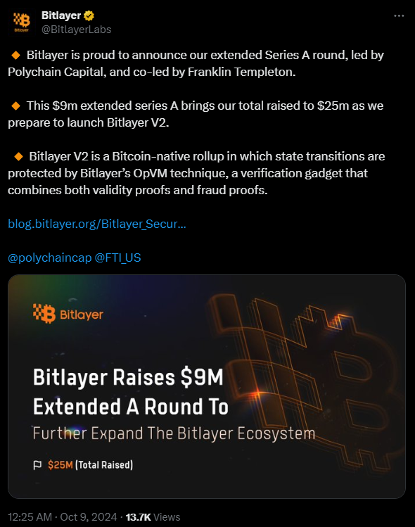 Bitcoin Layer-2 Bitlayer gọi thêm 9 triệu USD với định giá 300 triệu USD 4 image 30