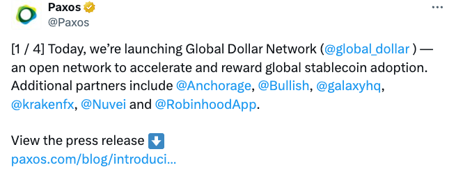 Robinhood, Kraken, Paxos ra mắt mạng lưới stablecoin Global Dollar 5 image 11