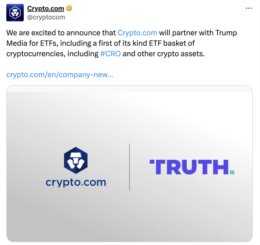 Trump Media dự định hợp tác với Crypto.com nhằm ra mắt ETF 4 image 48