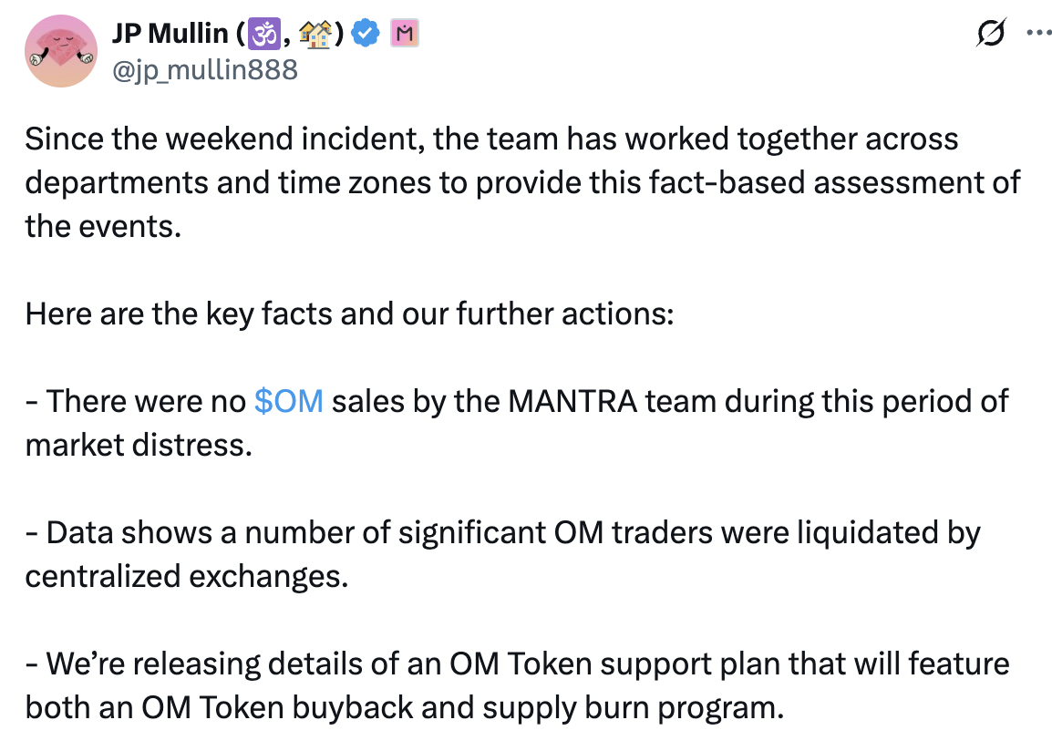 Founder MANTRA sẽ đốt 82 triệu USD OM để khôi phục niềm tin 4 Mantra