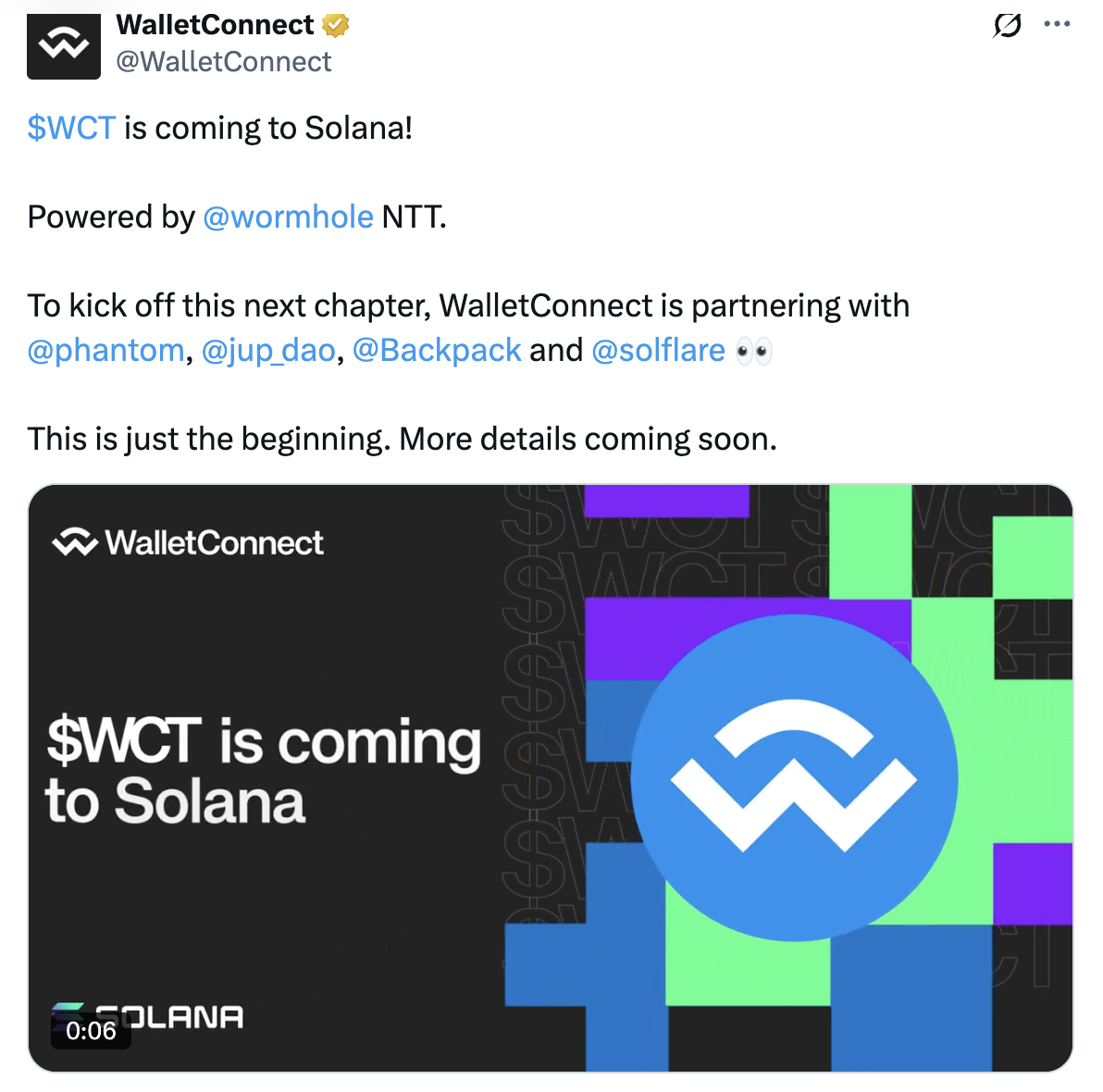 WalletConnect mở rộng sang Solana, chuẩn bị airdrop 5 triệu WCT 4 WalletConnect