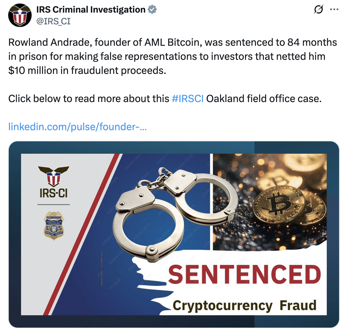 Nhà sáng lập AML Bitcoin lĩnh án 7 năm tù vì lừa đảo crypto 4 Screenshot at Jul 30 14 56 01