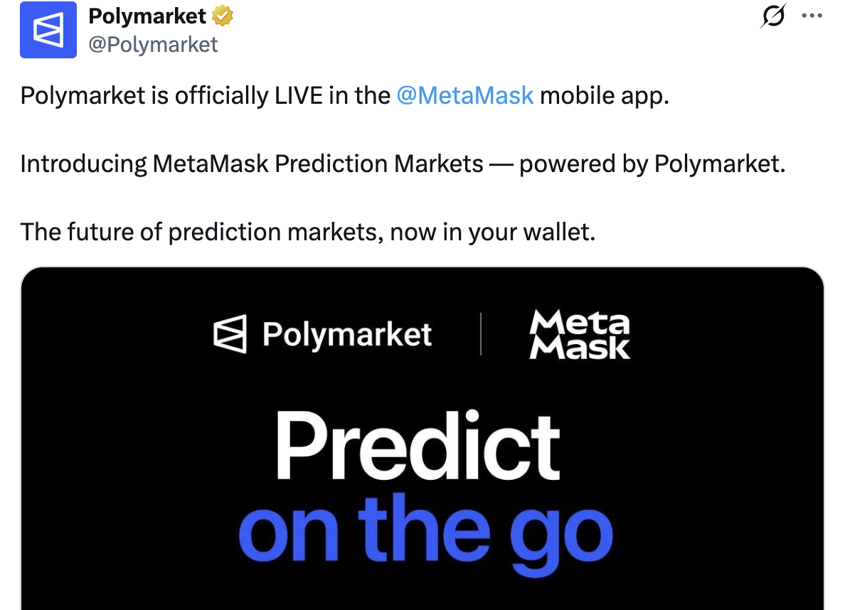 MetaMask tích hợp Polymarket, lấn sân prediction markets 4 Screenshot at Dec 06 23 47 00